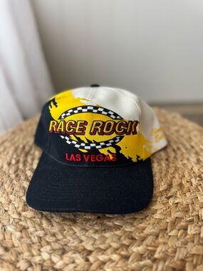Vintage 90s Race Rock Las Vegas Splash Hat Snapback Limited Edition